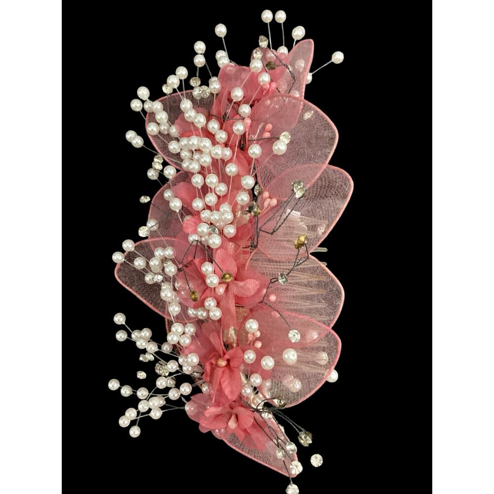 Vintage Bridals By Cinderella Headpiece /Fascinator Women’s 1 Size Flowers Pink